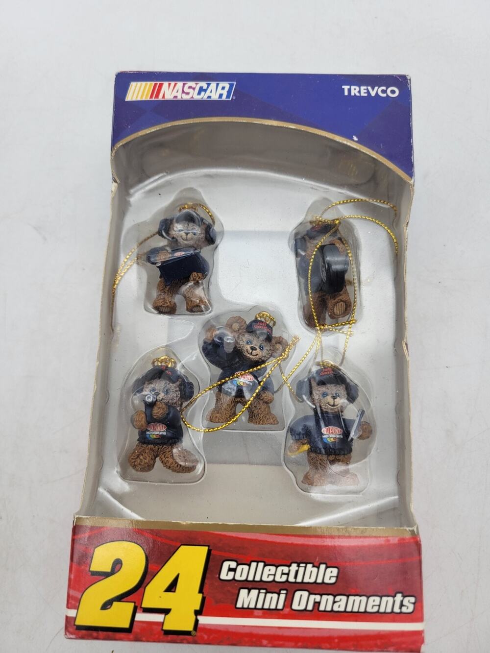Nascar Jeff Gordon #24 Bear Pit Crew Collectible Holiday Mini Ornaments 2006